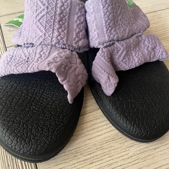 NWT Sanuk yoga mat Capri slides sandals purple 9 - Picture 4 of 4